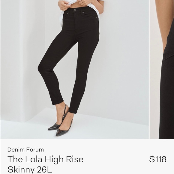 Denim Forum Lola High Rise Skinny Crop - Picture 2 of 5